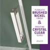 ANZZI Rhodes Series 48" x 76" Frameless Sliding Shower Door with Handle In Brushed Nickel - SD-FRLS05701BN