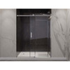 ANZZI Rhodes Series 48" x 76" Frameless Sliding Shower Door with Handle In Chrome - SD-FRLS05701CH