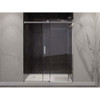 ANZZI Rhodes Series 60" x 76" Frameless Sliding Shower Door with Handle In Chrome - SD-FRLS05702CH