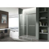 ANZZI Kahn Series 48" x 76" Frameless Sliding Shower Door with Horizontal Handle In Brushed Nickel - SD-FRLS05801BN