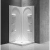 ANZZI Mishra 38" x 38" x 75" 2-Piece Diy Friendly Corner Shower Surround In White - SW-AZ8074