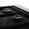 ZLINE Autograph Edition 30" Porcelain Rangetop with 4 Gas Burners in DuraSnow Stainless Steel and Gold Accents RTSZ-30-G