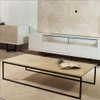 Manhattan Comfort 255351 Celine 53.14 Coffee Table with Steel Legs in Nude Mosaic Wood