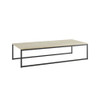 Manhattan Comfort 255351 Celine 53.14 Coffee Table with Steel Legs in Nude Mosaic Wood