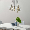 Modway Peak Brass Cone And Glass Globe Cluster Pendant Light Chandelier EEI-3276