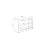 Manhattan Comfort 1010351 Viennese 46.81 Buffet Stand with 5 Compartment Shelves in Maple Cream