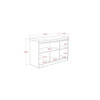Manhattan Comfort 1010353 Viennese 46.81 Buffet Stand with 5 Compartment Shelves in Off White