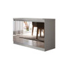 Manhattan Comfort 1524353 Viennese 2.0 - 46.81 Buffet Stand with Mirrors and 5 Compartment Shelves in Off White