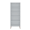 Manhattan Comfort 132GMC1 Rockefeller Bookcase 3.0 with 5 Shelves and Metal Legs in White