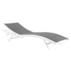 Modway Glimpse Outdoor Patio Mesh Chaise Lounge Chair EEI-3300-WHI-GRY White Gray