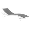 Modway Glimpse Outdoor Patio Mesh Chaise Lounge Chair EEI-3300-WHI-GRY White Gray