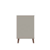 Manhattan Comfort 16PMC6 Hampton 39.37 Buffet Stand Cabinet with 7 Shelves and Solid Wood Legs in Off White