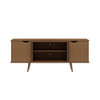 Manhattan Comfort 17PMC5 Hampton 62.99 TV Stand with 4 Shelves and Solid Wood Legs in Maple Cream