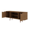 Manhattan Comfort 17PMC5 Hampton 62.99 TV Stand with 4 Shelves and Solid Wood Legs in Maple Cream