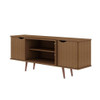 Manhattan Comfort 17PMC5 Hampton 62.99 TV Stand with 4 Shelves and Solid Wood Legs in Maple Cream