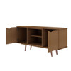 Manhattan Comfort 18PMC5 Hampton 53.54 TV Stand with 4 Shelves and Solid Wood Legs in Maple Cream