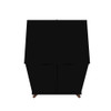 Manhattan Comfort 20PMC70 Hampton Shoe Closet with 4 Shelves Solid Wood Legs in Black