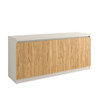 Manhattan Comfort 105856 Viennese 62.99 Sideboard with 6 Shelves in Cinnamon and Off White