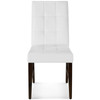 Modway Promulgate Biscuit Tufted Upholstered Faux Leather Dining Side Chair Set of 2 EEI-3336-WHI White