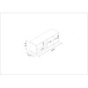 Manhattan Comfort 127AMC141 Minetta 46" Floating Entertainment Center with 4 Shelves  in White,  Red, Yellow Stamp