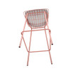 Manhattan Comfort 198AMC6 Madeline 41.73" Barstool with Seat Cushion in Rose Pink Gold and White