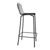 Manhattan Comfort 2-198AMC3 Madeline 41.73"  Barstool, Set of 2 with Seat Cushion in Black