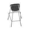 Manhattan Comfort 2-198AMC7 Madeline 41.73"  Barstool, Set of 2 with Seat Cushion in Charcoal Grey and Black