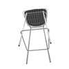 Manhattan Comfort 3-198AMC1 Madeline 41.73" Barstool, Set of 3 in Silver and Black