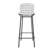 Manhattan Comfort 3-198AMC4 Madeline 41.73" Barstool, Set of 3 with Seat Cushion in Black and White