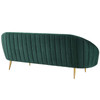 Modway Sublime Vertical Curve Back Performance Velvet Sofa EEI-3349-GRN Green