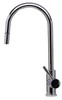 ALFI brand AB2028-PSS Solid Polished Stainless Steel Single Hole Pull Down Kitchen Faucet