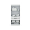 Manhattan Comfort 109GMC1 Mulberry Open 1 Sectional Modern Armoire Wardrobe Closet with 2 Drawers in White
