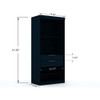 Manhattan Comfort 109GMC4 Mulberry Open 1 Sectional Modern Armoire Wardrobe Closet with 2 Drawers in Tatiana Midnight Blue