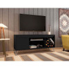 Manhattan Comfort 216BMC8 Baxter Mid-Century- Modern 53.54" TV Stand with Wine Rack in Black