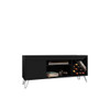 Manhattan Comfort 216BMC8 Baxter Mid-Century- Modern 53.54" TV Stand with Wine Rack in Black