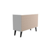 Manhattan Comfort 144AMC205 Mid-Century- Modern Amsterdam Double Side Table 2.0 with 3 Shelves in White