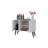 Manhattan Comfort 155AMC200 Mid-Century- Modern Bromma 35.43" Sideboard 2.0 with 3 Shelves in White