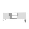 Manhattan Comfort 167AMC198 Mid-Century - Modern Nolita 63" TV Stand with 6 Shelves in White