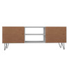 Manhattan Comfort 167AMC198 Mid-Century - Modern Nolita 63" TV Stand with 6 Shelves in White