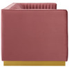 Modway Sanguine Vertical Channel Tufted Performance Velvet Sofa EEI-3405-DUS Dusty Rose