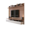 Manhattan Comfort 25153 City 1.8 Floating Wall Theater Entertainment Center in Maple Cream and Off White