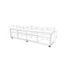 Manhattan Comfort 2-1538482352 Cabrini TV Stand and Floating Wall TV Panel with LED Lights 2.2 in White Gloss
