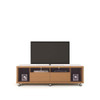 Manhattan Comfort 2-1545482254 Cabrini TV Stand and Floating Wall TV Panel with LED Lights 1.8 in Maple Cream and Off White