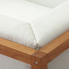 Modway Newbury Accent Lounge Outdoor Patio Premium Grade A Teak Wood Armchair EEI-3421-NAT-WHI Natural White