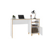 Manhattan Comfort 136AMC160 Minetta 2-Shelf Mid-Century Office Desk in White