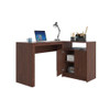 Manhattan Comfort 138AMC164 Kalmar L -Shaped Office Desk with Inclusive in Dark Brown