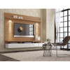 Manhattan Comfort 23754 Cabrini 1.8 Floating Wall Theater Entertainment Center in Maple Cream and Off White