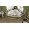 Malibu Abaka Triangle Whirlpool Bathtub, 59-Inch by 59-Inch by 23-Inch