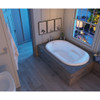 Malibu Arashi Oval Soaking Bathtub, 72-Inch by 40-Inch by 22-Inch