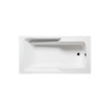 Malibu Bondi ADA LH Rectangle Whirlpool Bathtub, 60-Inch by 30-Inch by 18-Inch